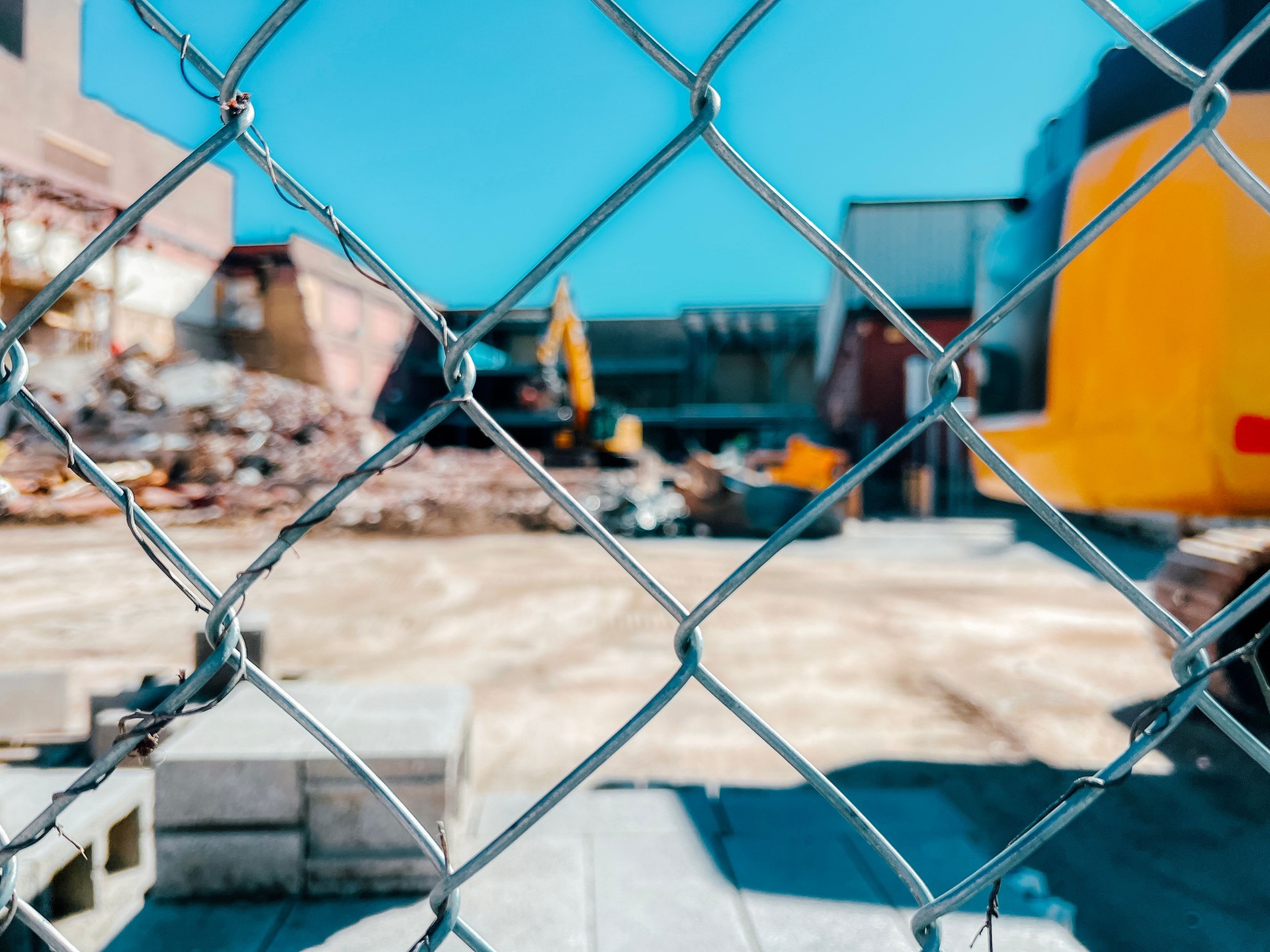 Large Scale Construction Site and Heavy Equipment